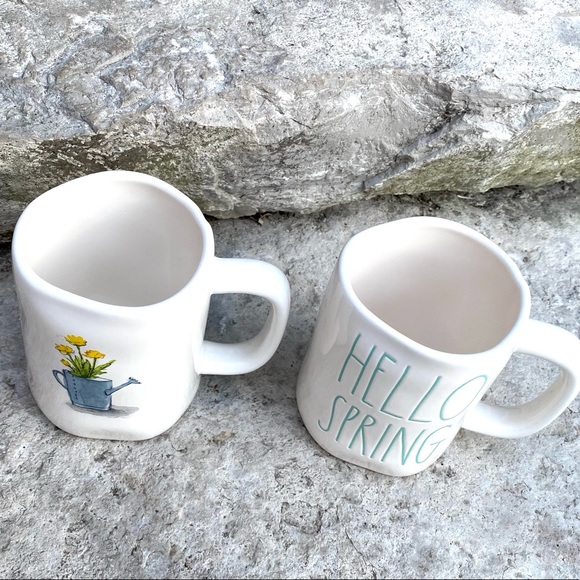 Rae Dunn HELLO SPRING and Water Can Mug Set - Picture 2 of 4